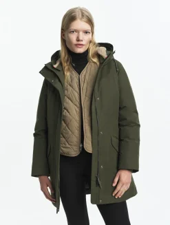 Parka duvet ajustée GORE-TEX® - Kaki
