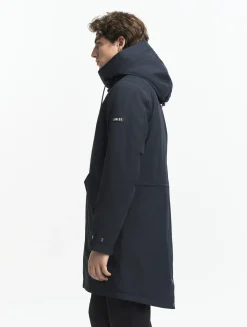 Parka fishtail GORE-TEX® matelassée avec capuche doublée sherpa - Bleu