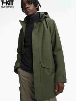 Parka longue 2 couches avec capuche GORE-TEX® - Kaki