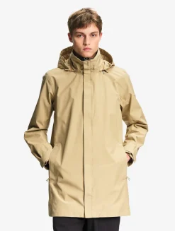 Parka longue 2 couches avec capuche retractable GORE TEX - Beige