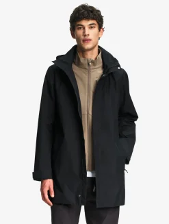 Parka longue 2 couches avec capuche retractable GORE TEX - Noir
