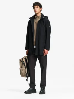 Parka longue 2 couches avec capuche retractable GORE TEX - Noir