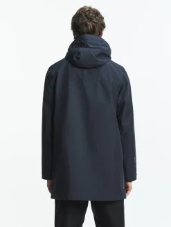 Parka longue GORE-TEX® T-KIT avec capuche - Bleu