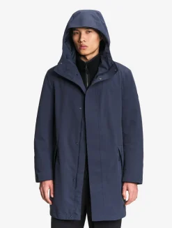 Parka longue MTD avec capuche - Bleu