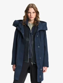 Parka longue MTD à capuche - Bleu