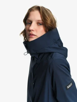 Parka longue MTD à capuche - Bleu