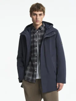 Parka mi-longue avec capuche MTD® - Bleu