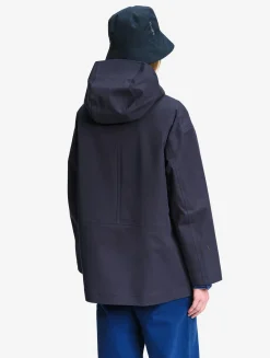 Parka MTD® 3 couches toucher coton courte et évasée - Bleu