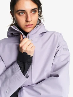 Parka MTD® 3 couches toucher coton courte et évasée - Violet
