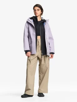 Parka MTD® 3 couches toucher coton courte et évasée - Violet