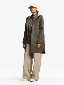 Parka MTD® 3 couches toucher coton longue imperméable avec fentes - Kaki