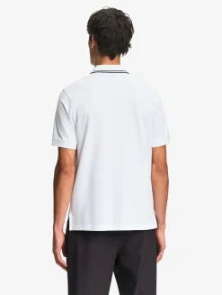 Polo Dry Fast à col rabattu avec logo sur la poitrine - Blanc