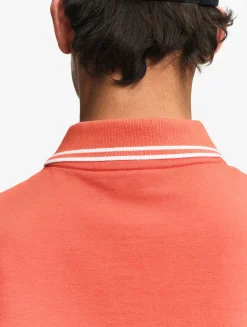Polo Dry Fast à col rabattu avec logo sur la poitrine - Rouge