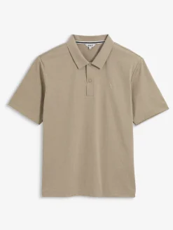 Polo DRY FAST TEXTILE® anti-UV avec logo sur la poitrine - Beige