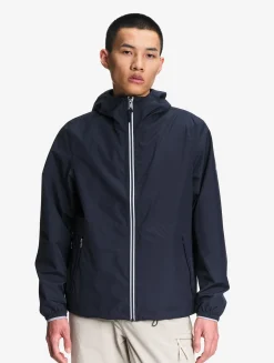 Rainpack 70 : Imperméable mixte coupe-vent MTD , court et pliable - Bleu