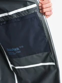 Rainpack 90 : Imperméable mixte coupe-vent MTD , long et pliable - Bleu