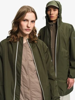 Rainpack 90 : Imperméable mixte coupe-vent MTD , long et pliable - Kaki