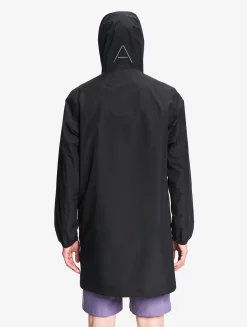 Rainpack 90 : Imperméable mixte coupe-vent MTD , long et pliable - Noir