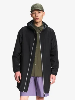 Rainpack 90 : Imperméable mixte coupe-vent MTD , long et pliable - Noir