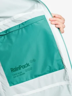 Rainpack 90 : Imperméable mixte coupe-vent MTD , long et pliable - Vert