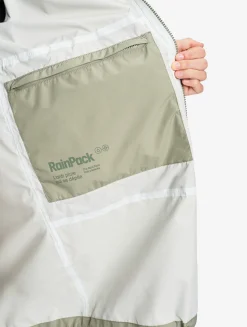 Rainpack 90 : Imperméable mixte coupe-vent MTD , long et pliable - Vert