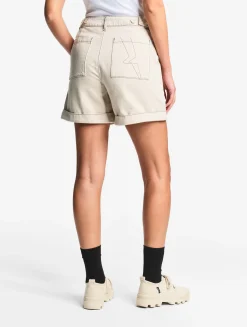 Short marin en sergé léger avec taille réglable - Beige