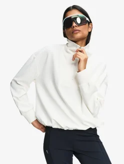 Sweatshirt à col zippé technique - Blanc