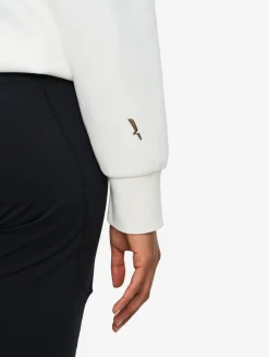 Sweatshirt à col zippé technique - Blanc