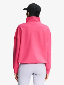 Sweatshirt à col zippé technique - Rose