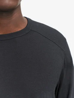 Tee-shirt thermo-régulateur manches longues en laine mérinos - Noir