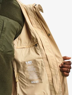 T-KIT Parka longue en coton avec 3 poches zippées MTD - Beige