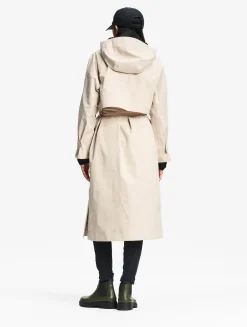 Trench-coat long avec ouverture côtés MTD® - Beige