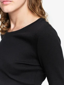T-shirt col danseuse thermo-régulateur - Noir