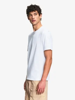 T-shirt 100% coton mi-épais avec broderie bird - coupe regular - Blanc