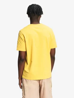 T-shirt 100% coton mi-épais avec broderie bird - coupe regular - Jaune