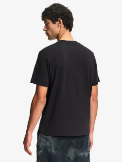 T-shirt 100% coton mi-épais avec broderie bird - coupe regular - Noir