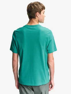 T-shirt 100% coton mi-épais avec broderie bird - coupe regular - Vert