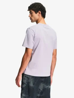 T-shirt 100% coton mi-épais avec broderie bird - coupe regular - Violet