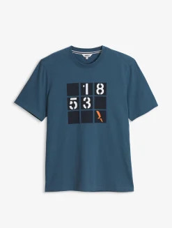 T-shirt graphique 100% coton - coupe regular - Bleu