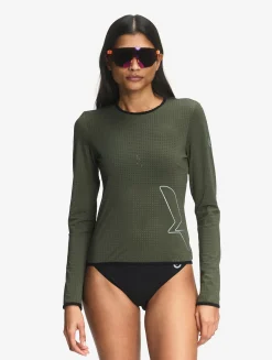 T-shirt manches longues en lycra - Aigle x Chlore - Kaki