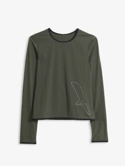 T-shirt manches longues en lycra - Aigle x Chlore - Kaki