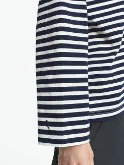 T-shirt marinière manches longues - Bleu