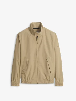 Veste courte Harrington en sergé déperlant - Beige