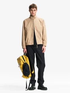 Veste courte Harrington en sergé déperlant - Beige