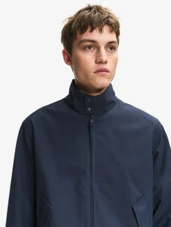 Veste courte Harrington en sergé déperlant - Bleu