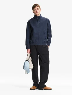 Veste courte Harrington en sergé déperlant - Bleu