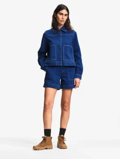 Veste de travail en sergé léger - Bleu