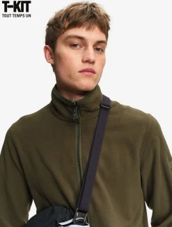 Veste polaire en microfibre T- KIT - Kaki