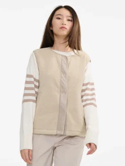 Veste sans manches en sherpa légère - Beige