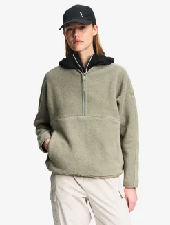 Veste sherpa légère à col zippé - Kaki